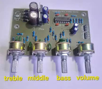 TONE CONTROL STEREO 3BAND BASS MID TREBLE TL074 DILENGKAPI POWER SUPPLY SIMETRIS