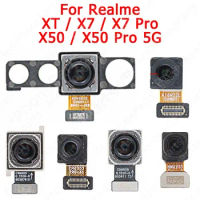 Front Selfie Rear Camera For Realme XT X7 X50 Pro 5G Facing Back View Camera Module Flex Cable Replacement Spare Parts