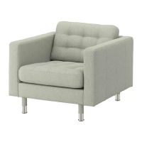 LANDSKRONA 扶手椅, gunnared 淺綠色/金屬, 89x89x78 公分