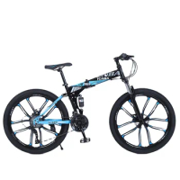 Popular Model 24" 26" Inch High-carbon Steel Frame Full Suspension Adult Cycle Folding Mountain Bike For Men And Women