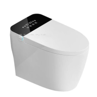 Luxury Smart Toilet Built In Water Tank Toilet Heated Seat Elongated Toilet Blackout Food flush Night Light Built-in Bidet Seat