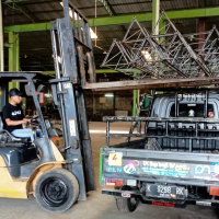 Paket Order Tower triangle SNI HDG 15 Stage Radio Hijrah Batam Jam