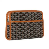 Goyard Trousse Jouvence PM Clutch Bag Black Tan Black