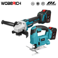 Brushless Impact Angle Grinder Cutting Machine Polisher + Electric Jigsaw Cordless Jig Saw Variable Speed for Makita 18V Battery