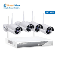 無線CCTV高清2K 1296P 4路NVR 4鏡頭 監控閉路電視 套裝     