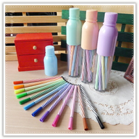 漂流瓶可洗水彩筆-12色 彩色筆 塗鴉 兒童學生文具用品 繪畫美術用品 禮品贈品