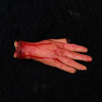 20x12cm Children Broken Hand Blood Horror Halloween Fake Hand Severed Bloody Limbs Novelty Dead Broken Hand Gadgets