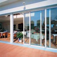 Thomas aluminum sliding door double with screen door aluminum double fold garage external double fol