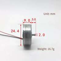 Motor Spindle Bulat 24mm Mini Bisu, RF-400CA-12265 DC .5V-6V, 5.9V, untuk DVD