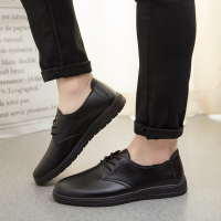 Chef Leather Shoes Men's Kitchen Anti-Slip Oil-Proof Waterproof Shoes Hotel Wear-Resistant Breathabl