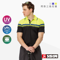 SASAKI 抗UV速乾吸濕排汗高爾夫球短袖上衣 男 三色任選