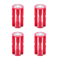 4Pcs Parallel Cell Adapter Battery Holder Reusable Rust Reistance Convenience 4AAA to C Size Converter 4AAA to 1C Size Converter