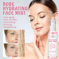 Rose Water Toner Moisturizing Mist for Face Mild Soothing Brightening Facial Spray with Aloe Rosewater for Most Skin Types