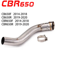 For Honda CB650F 2014-2018 CB650R 2019-2020 CBR650F 2014-2018 CBR650R 2019-2020 Motorcycle Exhaust Pipe Middle Link Pipe