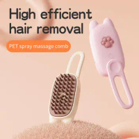 3in1 Cat Spray Massage Brush Dog Steam Brush Key Steam Comb Bath Spray Rotatable Hair Pet Hair Comb Folding Removal Beauty Q9F1