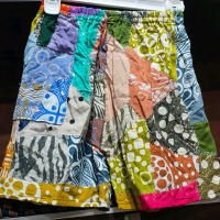 Celana Pendek Batik Perca Rainbow Katun Kain Santai