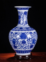 景德鎮陶瓷器花瓶插花擺件青花瓷仿古中式家居客廳博古架小裝飾品