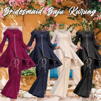 Easy-to-Use Baju Kebarung BajuLabuhKebaya Sulam Kurung Moden Ironless Kurung Nikah Fiance Embroidery