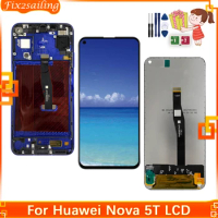 LCD For Huawei Nova 5T Display Touch Screen Digitizer NO/With Frame Assembly for Replacement LCD 100% Tested