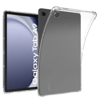 Silicone Case For Samsung Galaxy Tab A9 8.7 2023 SM-X110 SM-X115 X110 X115 Shockproof Bumper Clear Transparent Airbag Back Cover
