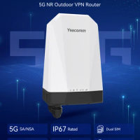 Support SA/NSA Waterproof IP67 Yeacomm Outdoor 4G 5G CPE Router with Dual SIM Card Slot and POE Power Supply