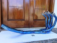 Header/Leher Blue Kawasaki Ninja ZX25R Ninja ZX25RR 2 Model samping dan underbelly full bending sang