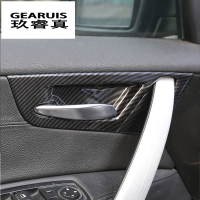 ภายในรถมือจับประตูชามแผงสติกเกอร์คาร์บอนไฟเบอร์ปกกรอบสำหรับ BMW X3 E83ที่เท้าแขนกระจกหน้าต่างยกอุปกรณ์