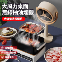 【FJ】戶外/室內烤肉大風力無線抽油煙機HY2(內建電池 可免接線及USB供電兩用)