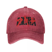 Bloody Akira Logo Baseball Cap Classic Distressed Denim Washed Anime Headwear Unisex Outdoor Running Golf Hats Cap