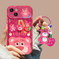 Anime Iphone15 Phone Case Disney Cartoon Lots-O'-Huggin' Bear Iphone14Promax Couple Cute 13/12 Silicone Fall Protection Case