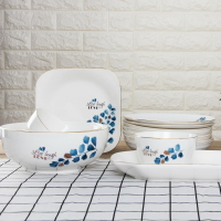 陶瓷盤子家用早餐盤歐式簡約餃子盤吃飯面碗飯碟盤子菜盤餐具組合