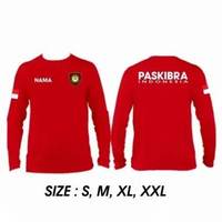Kaos Tshirt Baju Murah Combed 30 Distro LENGAN PANJANG PASKIBRAKA PASKIBRA FREE NAMA Pasukan Pengiba