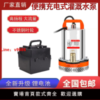 【台灣公司 超低價】鋰電池充電水泵便攜式農用戶外澆菜潛水泵12V24V48V大流量抽水機