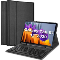 Case for Samsung Galaxy Tab S8 S7 11' Wireless Keyboard Case Tab A8 10.5' S6 Lite Cover Russian Spanish Korean Tablet Keyboard