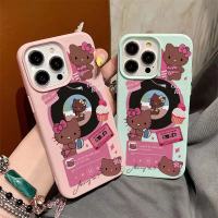 ốp iPhone 11 12 13 14 15 16 Pro Max Cute Hello Kitty Record Player sang chảnh Case For ốp lưng iPhon