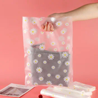25pcs/lot Small Daisy Transparent Plastic Bag Pretty Mini Mixed Pattern Jewelry Earring Jewelry Gift Bag Shopping Pouch