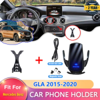 Car Phone Holder For Mercedes Benz GLA X156 GLA180 GLA200 GLA220 GLA250 200 220 250 220d AMG 2015~2020 Phone Bracket Accessories