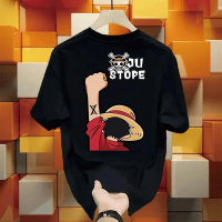 เสื้อยืดคอกลม Onepiece Luffy นุ่มมาก ไม่ยับง่าย เสื้อยืดการ์ตูน