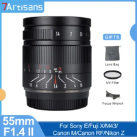 7 Artisans 7artisans 55mm F1.4 II APS-C Large Aperture Prime Manual Focus Lens for Sony E Nikon Z Canon M Fuji X M4/3 Canon RF