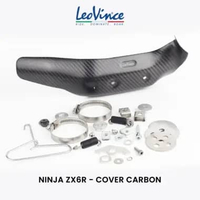 Leovince Heat Cover Carbon Kawasaki ZX6R ZX 6R Pelindung Knalpot Original