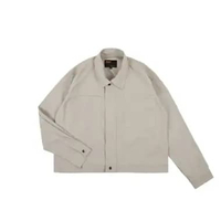 Mickout Dune Trucker Jacket - Jaket Trucker Pria Cotton Twill Boxy Fit - Cream Navy XL