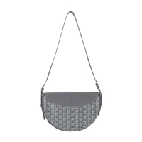 【GOYARD 高雅德】HIRONDELLE 半月斜背包(深灰)