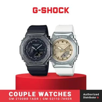 Jam Tangan Analog Digital Couple G-Shock GM-2100BB-1ADR & GM-S2110-7A9DR Original Resin Band