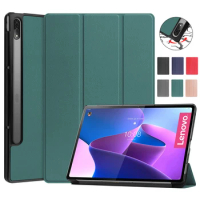 For Lenovo Tab P12 Pro Case Tri-Folding Stand Magnetic Smart Cover for Funda Lenovo Xiaoxin Tab P12 Pro 12.6 inch 2021 Tablet