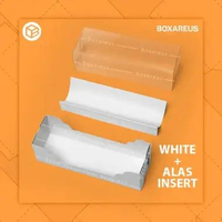 Box Macaron / Macaroon Packaging / Kotak Dus Kue Kering | WB MAC5 White - Box + Alas