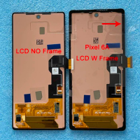 Original AMOLED For Google Pixel 6 Pro 6Pro Pixel 6A LCD Display Screen Touch Panel Digitizer For Google6 Pixel6 GB7N6 LCD Frame