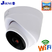 JIENUO 1080P HD Panoramic View Wireless Camera Ip Cctv Security Surveillance Video Audio Cam Infrared Dome Wifi Smart Home Ipcam