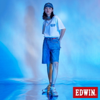 EDWIN 再生系列 CORE小LOGO短袖T恤-男女款 白色