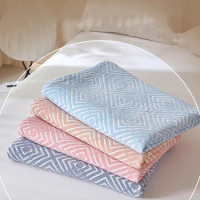 Cotton Blanket for Bed Plaid Bedspread for Single Queen King Bed 3 Layer Gauze Thin Towel Quilt Sofa Blanket Throw Bed Cover