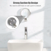 1PCS Bathroom Mist free Mirror Shower Shaving mirror with suction cup wall mount with razor hook